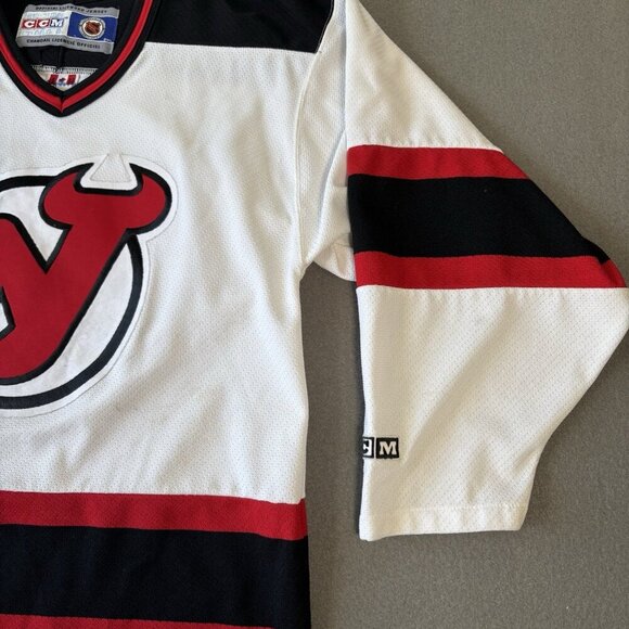 Vintage New Jersey Devils CCM Jersey White Adult Small 1990's NHL Hockey USA - Picture 4 of 16